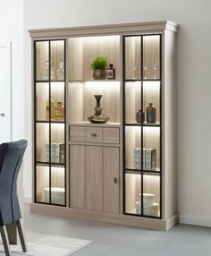 Glass Vitrine Modern, Crockery Unit Design Modern Dining, Glass Cupboard Design, Crockery Cabinet Design, Crockery Cabinet, Crockery Unit Design, Display Cabinet Design, Crockery Design, Home Bar Rooms