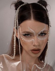 White Makeup, Ethereal Makeup, Fairy Makeup, Cute Makeup Looks, Creative Makeup Looks, Eye Makeup Art, Fantasy Makeup