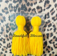 These stylish Tassel Earrings are the perfect accessory for any outfit. Made from high quality materials, these earrings are both durable and lightweight. With their elegant design and colorful tassels, they add a fun and playful touch to your look. Whether you're dressing up for a special occasion or just adding some flair to your everyday outfit, these earrings are sure to impress. Key Features: - High quality materials - Lightweight design - Elegant and colorful tassels - Perfect accessory for any occasion Add some fun and flair to your look with these Tassel Earrings! With their high quality materials, lightweight design, elegant tassels, and versatile style they're perfect for any occasion! So why wait? Make a statement with these fashionable earrings today! Trendy Tassel Drop Earrings, Trendy Tassel Earrings, Yellow Fringe Earrings As Gift, Trendy Adjustable Tassel Earrings, Yellow Tassel Earrings As Gift, Yellow Dangle Tassel Earrings Gift, Yellow Dangle Jewelry With Tassels, Yellow Fringe Tassel Drop Earrings, Yellow Fringe Tassel Earrings