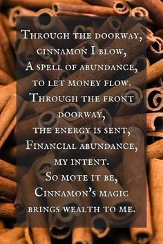 Cinnamon Abundance, Cinnamon Spell, Abundance Spell, Money Spells Magic, Good Luck Spells, Luck Spells, Wiccan Magic, Magic Spell Book, Witch Spirituality