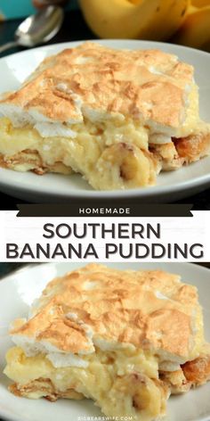 this is an image of homemade southern banana pudding