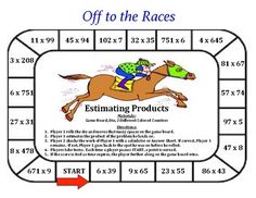 the horse race game is shown with numbers on it and an arrow pointing to the right