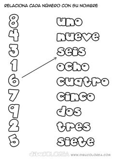 the spanish alphabet is shown in black and white, with an arrow pointing to it