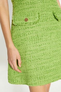 Style: Mini DressDesign: PlainFabric: TweedLength: MiniNeckline: CrewSleeve Length: Sleeveless Womens Tweed, Oasis Dress, Oasis Fashion, Summer Fashion Dresses, Summer Dress Outfits, Dress Gift, Fashion Face, Quick Delivery, Pocket Detail