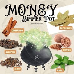 a poster with different spices and herbs on it