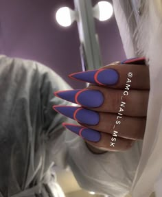 Purple Orange Nails, Purple And Yellow Nails, Neon Acrylic Nails, Lilac Nails, Nail Techniques, Happy Nails, Shoe Nails