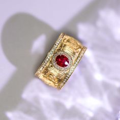 *Condition: Brand new *Center Stone: Natural Ruby, Oval Cut, approx 0.61ct *Side stones: Natural white diamond round-cut (VS1 clarity and F color) *Ring weight: 12.19g (depend the ring size) *Metal Purity: Can be select Each piece is made-to-order with care and special attention to detail. all items are made with conflict-free diamonds and gems. Size: made to order The item will be gift wrapped and shipped. ------------------------------------------------------------------- Available in : 14k Ro Luxury Oval Ruby Ring With Halo Design, Luxury Gold Oval Ruby Ring, Luxury Oval Ruby Ring In Gold, Luxury Gold Ruby Ring With Accent Stones, Gold Ruby Ring With Gemstone Accents For Anniversary, Gold Oval Ruby Ring With Diamond Accents, Oval Ruby Ring With Diamonds In Gold, Gold Ruby Ring, Oval Diamond Cut, Luxury Gold Ruby Ring With Halo Design