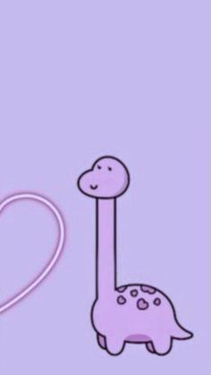 a drawing of a giraffe and a heart on a purple background