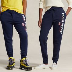 Our “Polo Sport” logo from the ’90s adds throwback style to these unisex cotton-blend pants. Sporty Logo Detail Bottoms For Jogging, Sporty Jogging Bottoms With Logo Detail, Sporty Bottoms With Logo Detail For Jogging, Sports Cotton Pants With Logo Print, Sporty Logo Sweatpants For Streetwear, Sporty Streetwear Bottoms With Logo Detail, Casual Sports Bottoms With Logo Detail, Casual Jogging Bottoms With Logo Print, Cotton Joggers With Logo Waistband For Jogging