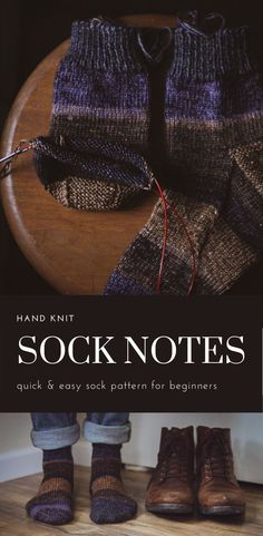 the cover of sock notes, with two pairs of socks and one pair of shoes