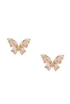 Rue Gembon Avva Gold Butterfly Earrings Gold Butterfly Earrings, Butterfly Earrings Gold, Butterfly Ring, Hoop Earring Sets, Gold Butterfly, Butterfly Earrings, Love At First Sight, Christmas List