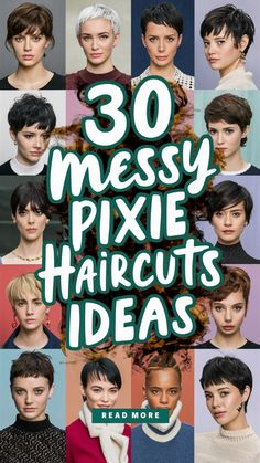 Short Pixie Layered Haircuts, Messy Short Pixie Haircut, Short Hairstyle Women Messy, Pixie Shaggy Haircut, Shaggy Pixie Cuts For Fine Hair, Womans Short Haircut Latest Hairstyles, Messy Layers Short Hair, Textured Short Haircuts, Short Spiky Haircuts For Fine Hair