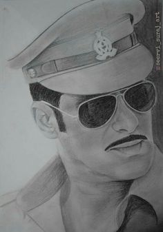 a drawing of a man wearing sunglasses and a hat