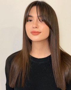 Bangs For Long Hair Straight, Long Bangs Haircut Straight Hair, Women Bangs Haircut, Clavicut Hair Straight, Straight Hairstyles Bangs, Hair Cuts For Straight Hair Women, Straight Haircut With Bangs, Curtain Bangs For Straight Hair, Straight Hair With Curtain Bangs