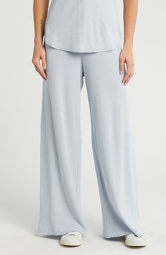 Relax in easygoing style in these soft and stretchy cotton lounge pants cut in a wide-leg silhouette. 100% cotton Machine wash, tumble dry Imported Wide Leg Lounge Pants, Open Sky, Lounge Pants, Nordstrom Rack, Denim Jeans, Wide Leg, Lounge, Nordstrom, Clothes For Women