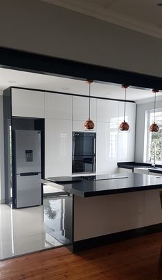 the kitchen is clean and ready for us to use in its new owner's home