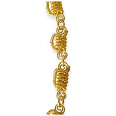 Experience the beauty of handmade craftsmanship with this woven links brass metal bracelet. Each piece is unique, featuring an intertwine design and lobster clasp closure. Enjoy a lifetime of elegance with this quality product. Details: Woven links brass metal bracelet with clasp with a clasp closure Size: Inside diameter: ~ 2.5 (7 cm); width at widest point of bracelet: ~ .5" (1.3 cm) Material: Brass Gold Chain Link Bracelet In Brass, Gold Link Bracelet In Brass Chain Style, Gold Brass Chain Link Bracelet, Gold-tone Chain Link Brass Bracelets, Gold-tone Chain Link Brass Bracelet, Gold-tone Brass Chain Link Bracelet, Adjustable Metal Braided Bracelet With Lobster Clasp, Yellow Gold Chain Link Brass Bracelet, Elegant Gold Link Bracelet In Brass