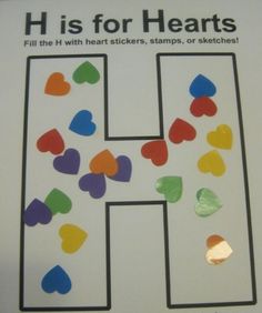 the letter h is for hearts