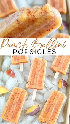 peach bellini popsicles are an easy and delicious dessert that is perfect for summer