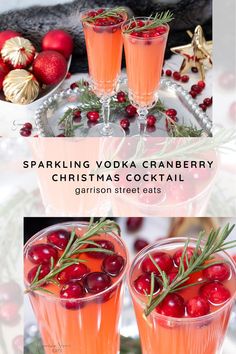 sparkling vodka cranberry christmas cocktail recipe