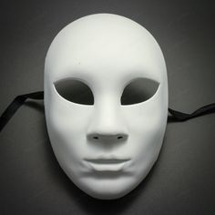 This Beautiful Full Face Masquerade Mask Can Be A Display Piece Or Worn Using Ribbon Attached On Each Side Of The Face. The Mask Has A Matte White Surface That Allow You To Paint Your Own Design On The Mask. Color: White Material: Paper Molding Usm-W7334-Wt Full Face Masquerade Mask, Masquerade Mask Black, Masks Design, Phantom Mask, Face Laser, Spirit Halloween Costumes, Mask For Halloween, Venetian Masquerade Masks, Mask White