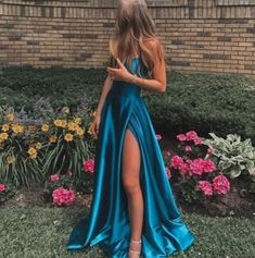 Satin Prom Dress Flowy, Best Prom Dresses Long Blue, Prom Dress Long Elegant Satin, Long Formal Dresses Elegant Blue, Blue Prom Dress Long Elegant, Best Prom Dresses Blue, Tight Simple Prom Dresses, Blue Formal Prom Dresses, Formal Dress Long Blue