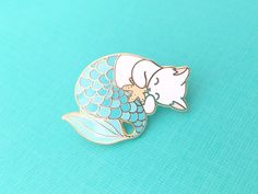 Ragnor Fell, Mermaid Cat, Astuces Diy, Jacket Pins, Union City, Mermaid Jewelry, Cute Mermaid