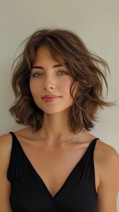 Messy Bob Hairstyles, Hair Inspiration Short, Short Wavy Hair, Shoulder Length Hair, Short Bob Hairstyles, Short Hair Cuts For Women, Short Hairstyles For Women