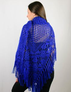 Crochet mohair shawl // Electric Blue shawl // Warm knitted | Etsy Crochet Lace Shawl For Winter, One Size, Crochet Lace Shawl One Size For Winter, Winter Crochet Lace Shawl One Size, One Size Crochet Lace Shawl For Winter, Winter Crochet Lace Shawl, One Size Crochet Lace Shawl, Hand Knitted Blue Shawl One Size, Hand Knitted Blue Shawl For Winter, Blue Hand Knitted Winter Shawl