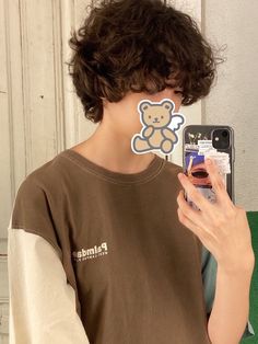 Short Hair Inspo Curly, Fluffy Curly Hair Boy, Tomboy Curly Hair, Trans Boy Haircut, Tomboy Hair, Fluffy Curly Hair, Short Grunge Hair