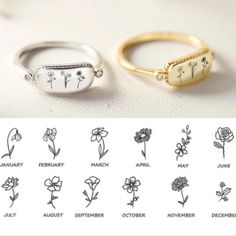 Are you looking for a personalized custom birth month flower ring to add a touch of elegance to any outfit and daily life? Our personalized jewelry is the perfect choice! It creates personalized gifts for mothers, wife, girlfriend, best friends, or for yourself, making it a unique gift for important holidays such as Christmas, Halloween, Thanksgiving, birthdays, Mother's Day, etc! Materials: 925 Sterling Silver Color: Gold, Silver, Rose Gold Size: 6-11 US Package: Ring*1, Ring box*1 ❤ Care instr Dainty Engraved Ring With Birth Flower For Gift, Minimalist Personalized Flower Ring For Anniversary, Dainty Personalized Flower Ring For Anniversary, Personalized Dainty Flower Ring As Gift, Personalized Dainty Flower Ring, Personalized Dainty Flower Ring Gift, Personalized Flower Shaped Ring For Anniversary, Personalized Flower Shaped Anniversary Ring, Dainty Personalized Flower Ring