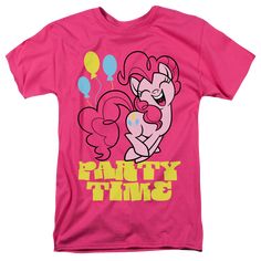 My Little Pony Friendship Is Magic Party Time - Men's Regular Fit T-Shirt Men's Regular Fit T-Shirt My Little Pony Magic Party, Printed Clothing, Friendship Is Magic, State Art, T Shirt Design, Party Time, My Little Pony, Shirt Design, Hot Pink