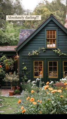 an image of a house that is painted green