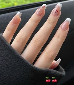 Pink Tip Nails, Diy Acrylic Nails, Subtle Nails, Beige Nails, Colored Acrylic Nails, French Tip Acrylic Nails, Vibrant Nails