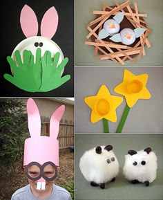 an instagram page with pictures of easter decorations and crafts on the top right side