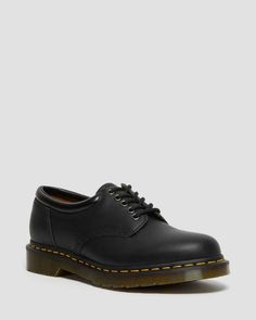 8053 Nappa Leather Casual Shoes | Dr. Martens Dr Martens Outfits, Dr Martens 8053, Black Casual Shoes, Shoe Brushes, Dr Martens Black, Unisex Shoes, Goodyear Welt, Nappa Leather, Dr. Martens