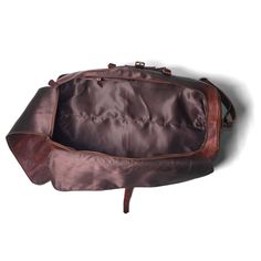 Brown Waxed Finish Duffle Bag For Travel, Brown Smooth Grain Travel Bag For Weekend Trips, Brown Leather Lined Travel Bag For Overnight Trips, Brown Travel Bag With Leather Lining For Overnight Trips, Brown Leather-lined Travel Bag For Overnight Trips, Brown Waxed Duffle Bag For Overnight Trips, Brown Smooth Grain Duffle Bag For Weekend Trips, Brown Waxed Travel Bag For Overnight Trips, Rectangular Travel Bag With Smooth Grain For Overnight Trips