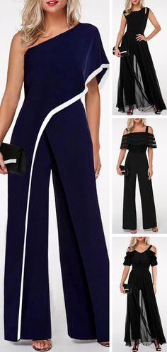 Jumpsuits are perfect for spring and summer. You can dress your jumpsuit up or down with accessories. Here are chic and cheap jumpsuits you'll love. Classy Jumpsuit Outfits, Classy Jumpsuit, Cheap Jumpsuits, Outfit Essentials, Jumpsuit Outfits, Rompers Online, Spring Break Outfit, Fashion Attire, Jumpsuit Fashion