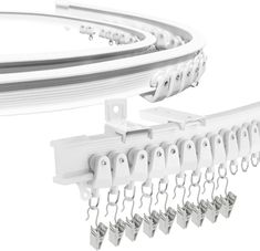 an image of several different types of wires and cords attached to each other on white background