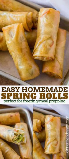 homemade spring rolls are ready to be eaten