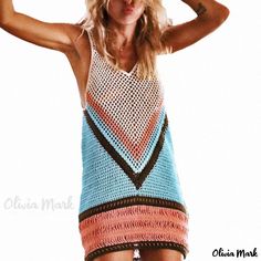 Olivia Mark - Knitted Hollow Out Bikini Cover-up Beach Tank Top Sun Protection Shirt Beach Tanks Tops, Beach Tanks, Coverup Beach, Olivia Mark, Sun Protection, Cover Up, Tank Top, Sun, Tank Tops