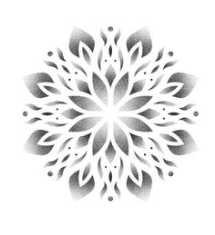 a black and white snowflake on a white background