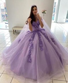 Dark Purple Quinceanera Dresses, Light Purple Quinceanera Dresses, Lilac Quinceanera Dresses, Lavender Quinceanera Dresses, Quinceanera Dresses Mexican, Purple Quinceanera, Xv Ideas, Purple Ball Gown, Purple Quinceanera Dresses