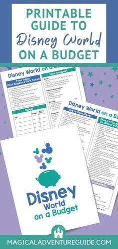 the disney world on a budget printable guide