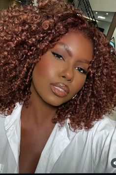 Colored Hair Black Women, Copper Brown Hair, Natural Hair Problems, Anti Frizz