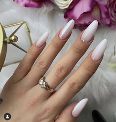 Nail Art Mariage, Nails Neutral, Bridal Nails Designs, Unghie Sfumate, Milky Nails, Nagellack Trends, Casual Nails, Wedding Nails Design