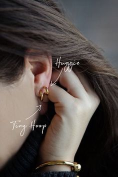 OUR NEW HUGGIES: HANDMADE IN SOLID STERLING SILVER AND GOLD PLATE Our mini hoops will look great worn solo or teamed with your existing ear candy. Of course, you could always team them with other styles in our current collection! Click the link to shop our earring collection! Advanced Style, Earring Collection, Silver Jewelry Design, Chunky Jewelry, Ear Candy, Layered Jewelry, Classic Gold, Simple Jewelry, Gold Plated Jewelry