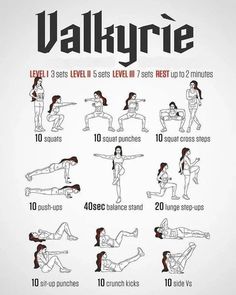 an exercise poster showing how to do the same workout as you are doing it in different ways