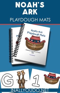 the noah's ark playdough mats for children to learn how to read