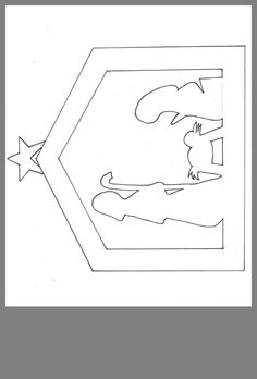 a black and white drawing of a person on a surfboard in the middle of a hexagonal frame